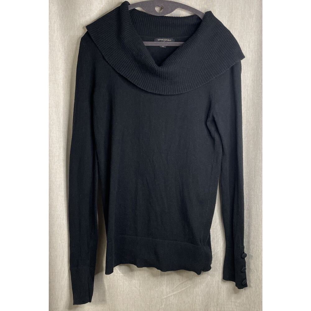 Banana Republic Women’s Size Small - Black Long Sleeve Angora Blend Sweater